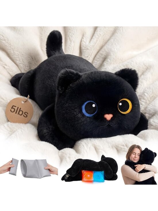 Other - Black Cat Weighted Plush 2-5 Lbs 23" Microwavable Heatable Coolable Toy